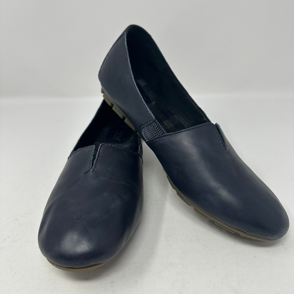 Born Loafers Women 9 Navy Blue Julianne Leather Slip On Flats Casual Comfort